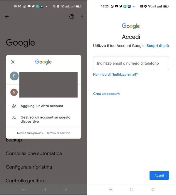 Account google android