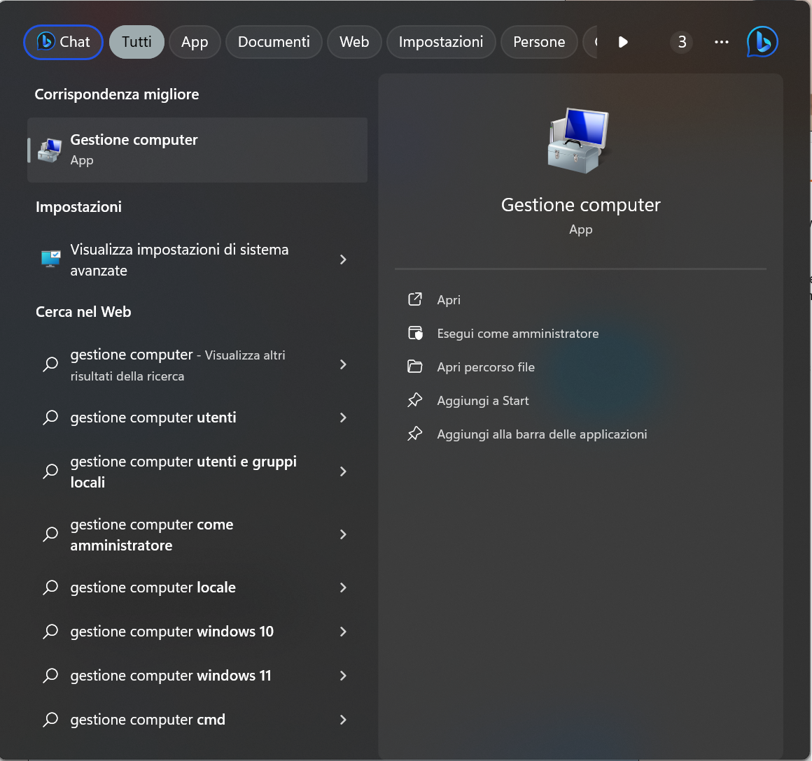 Convertire un utente in account amministratore utilizzando Gestione computer Convertire un utente in account amministratore utilizzando Gestione computer