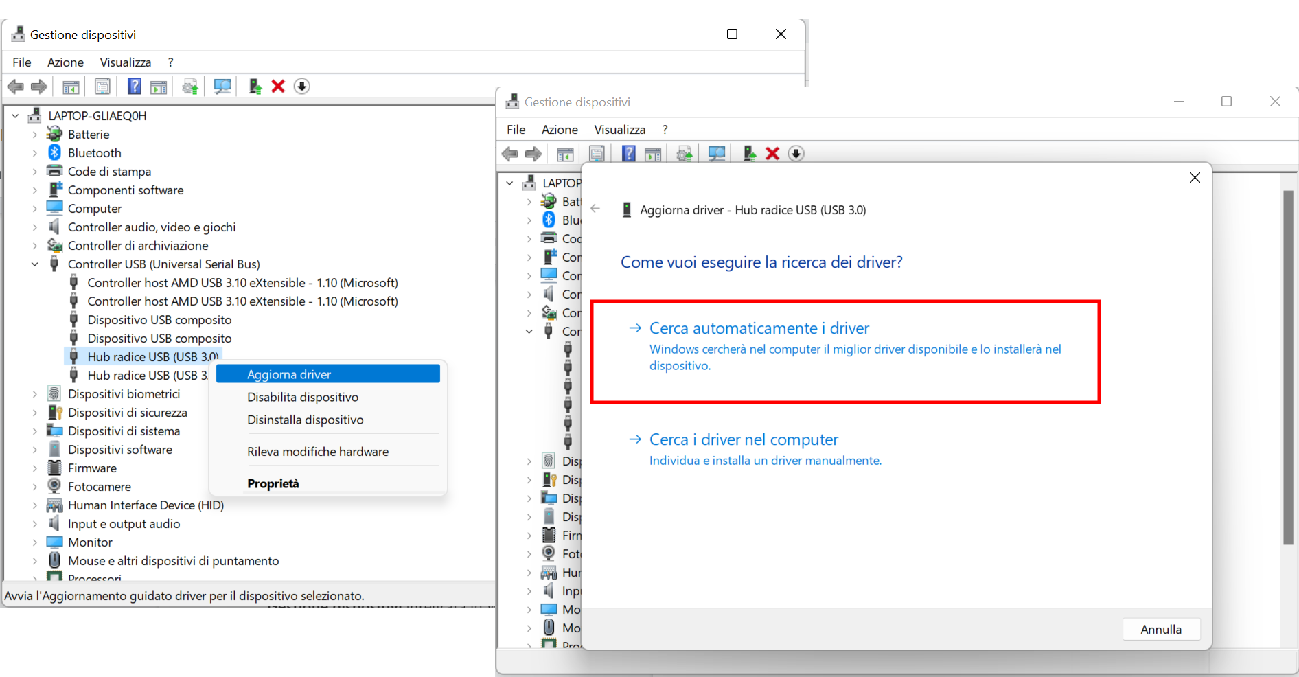 Aggiornare i driver del dispositivo