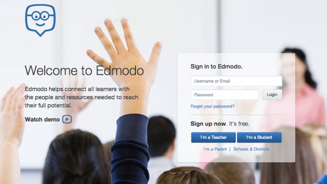 La homepage di Edmodo