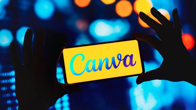 Canva logo su smartphone