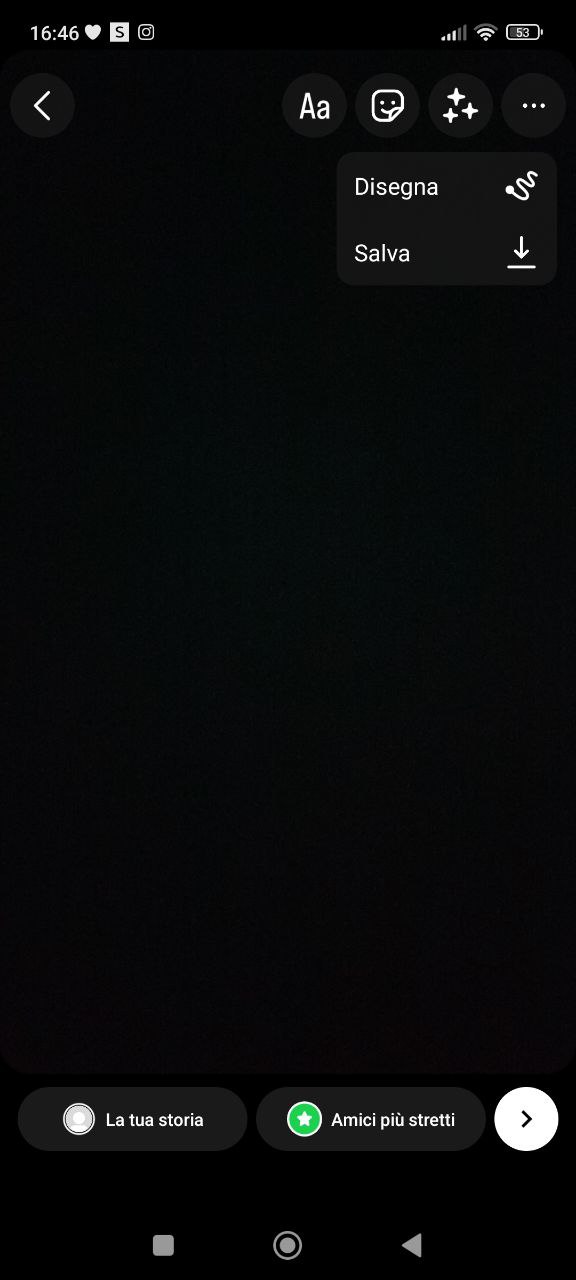 Salvare storie instagram durante la creazione