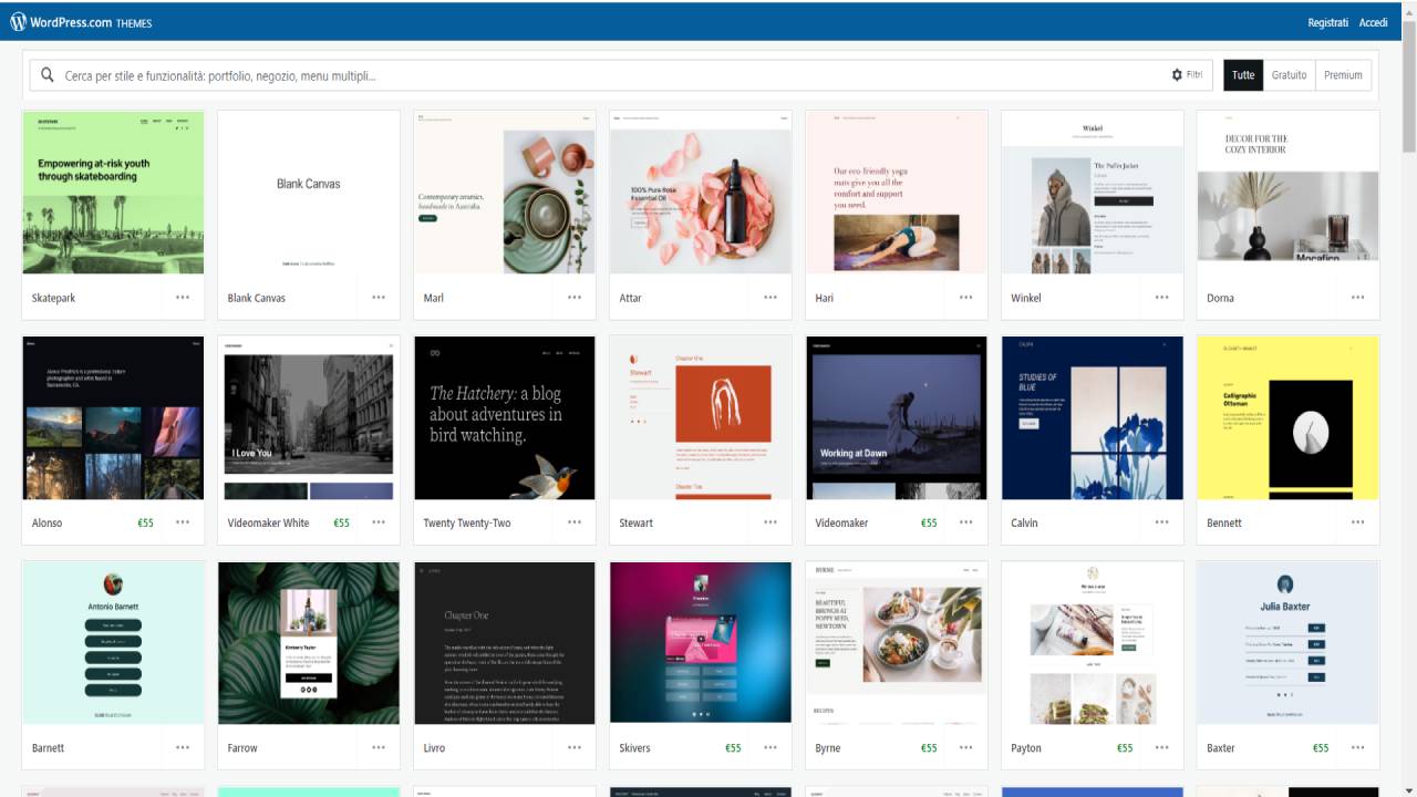 Come scegliere i temi Come scegliere i temi