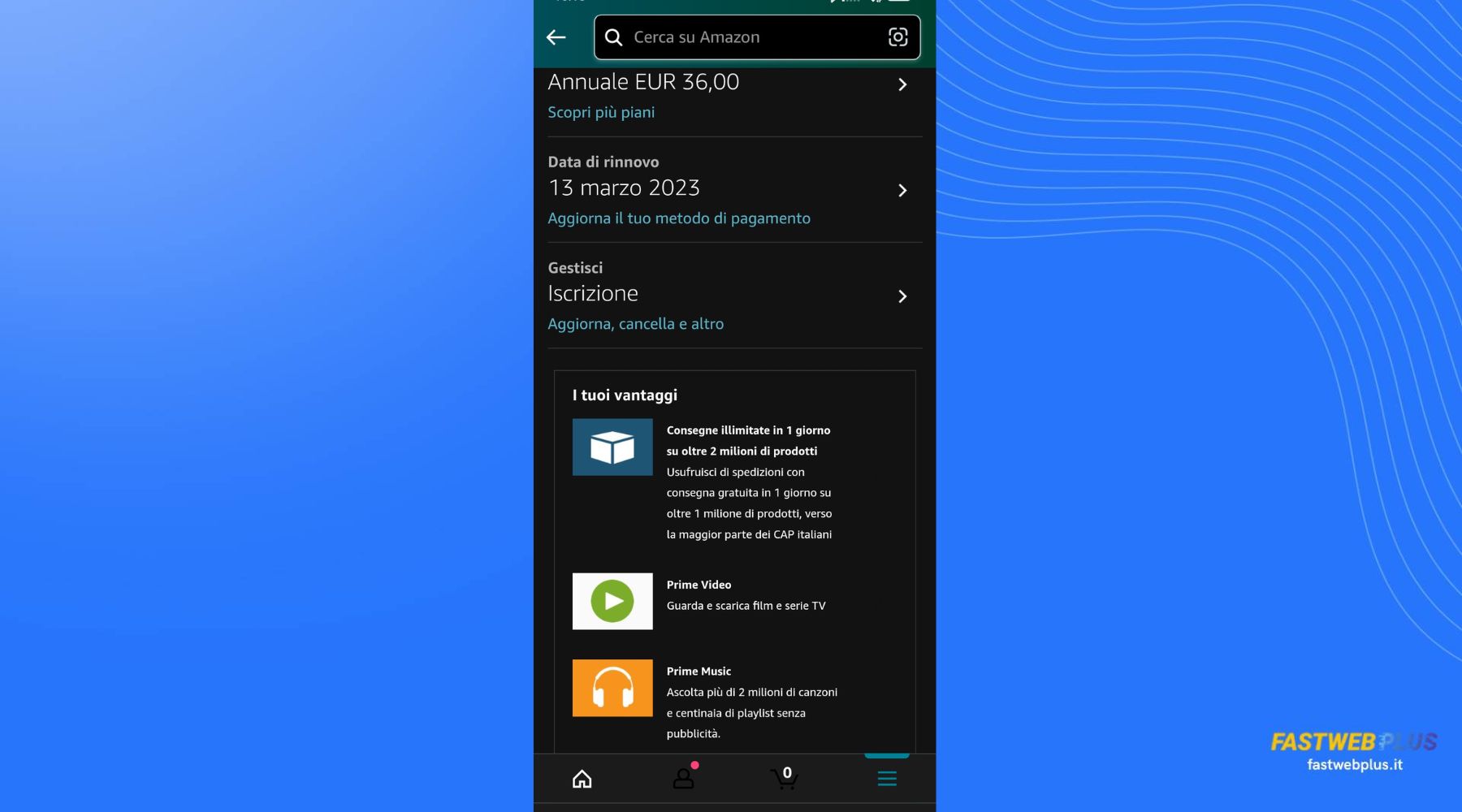 Annullare iscrizione ad Amazon Annullare iscrizione ad Amazon