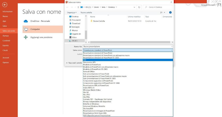 Convertire ppt in pdf con office Convertire ppt in pdf con office