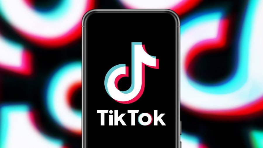 app di tiktok con sfondo a logo