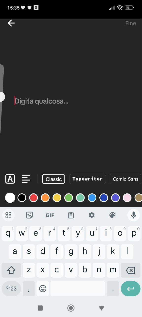 Post di testo su TikTok