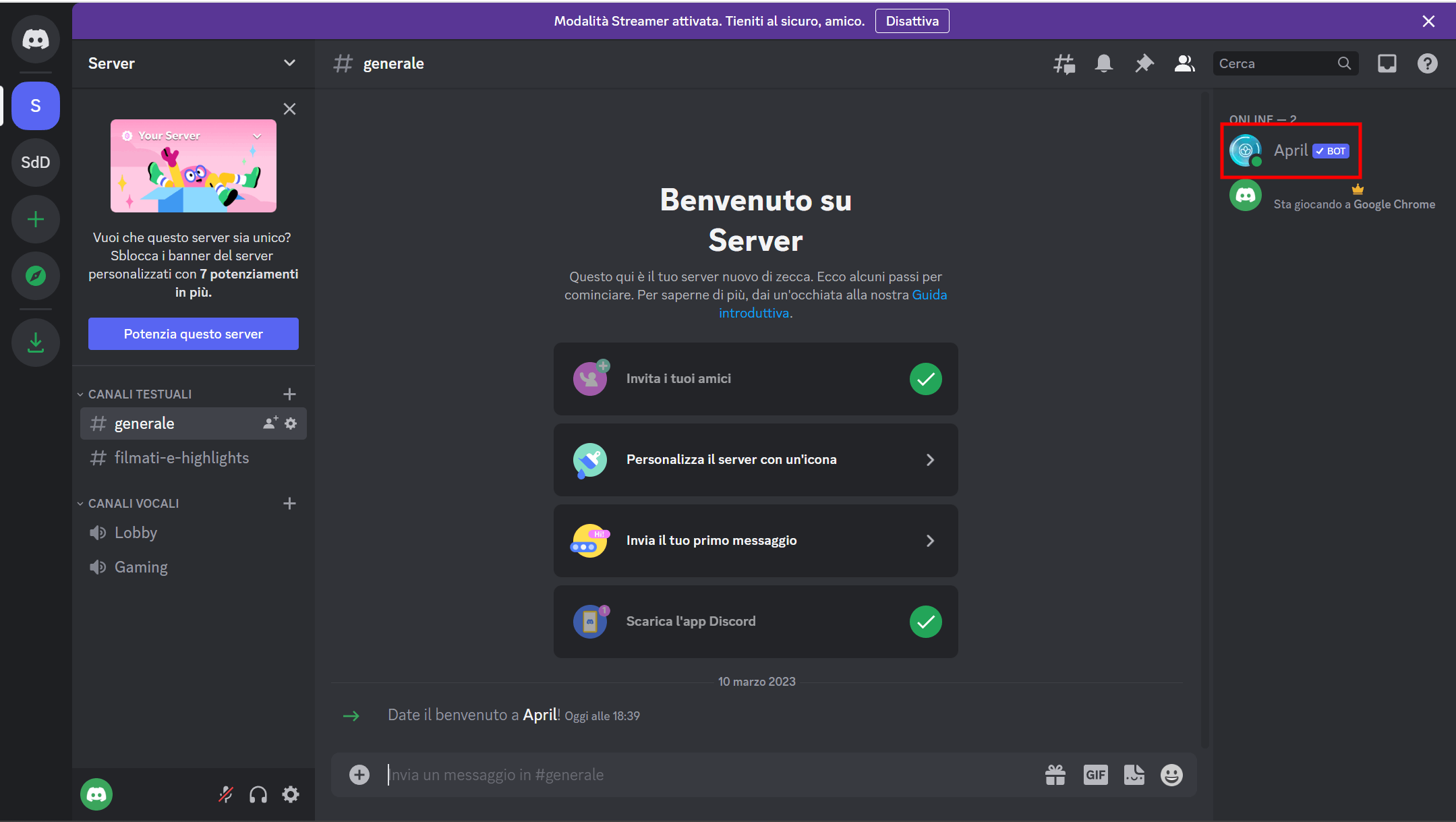 Controllare il successo dell’aggiunta Controllare il successo dell’aggiunta