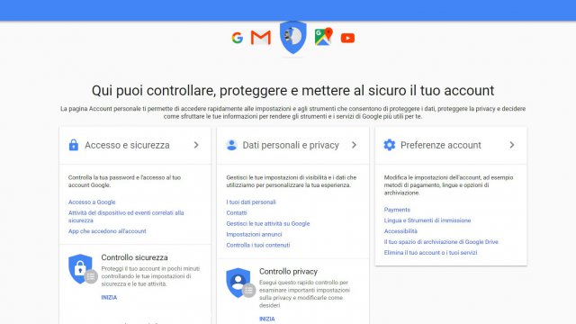 sicurezza account google