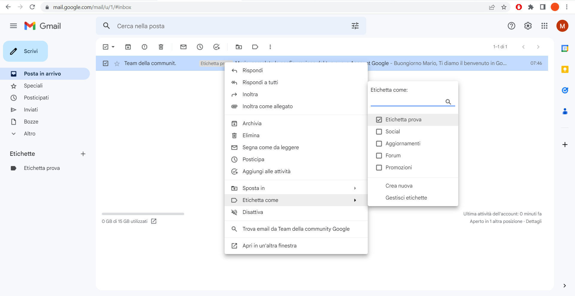 Utilizzare etichette su Gmail