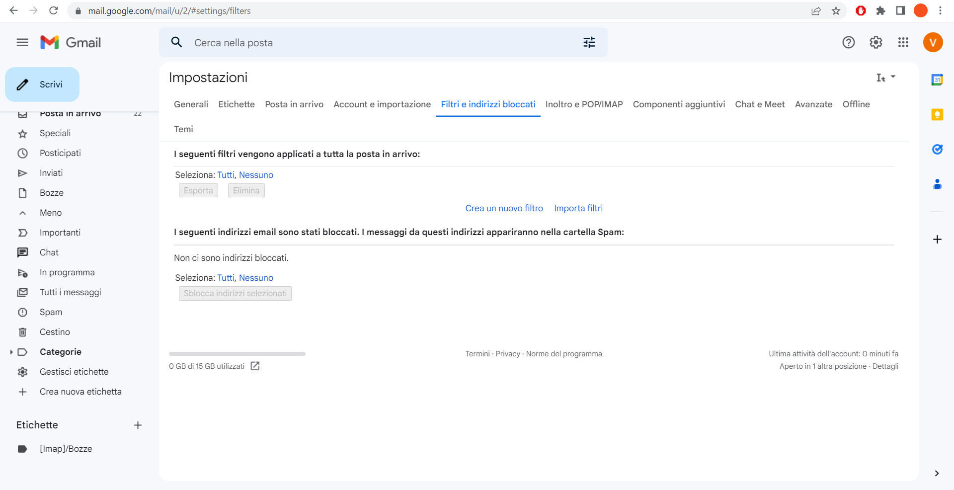 Filtri Gmail