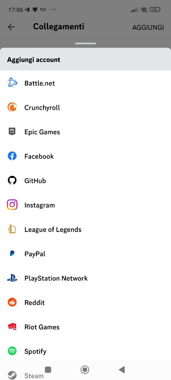 Collegare discord a spotify