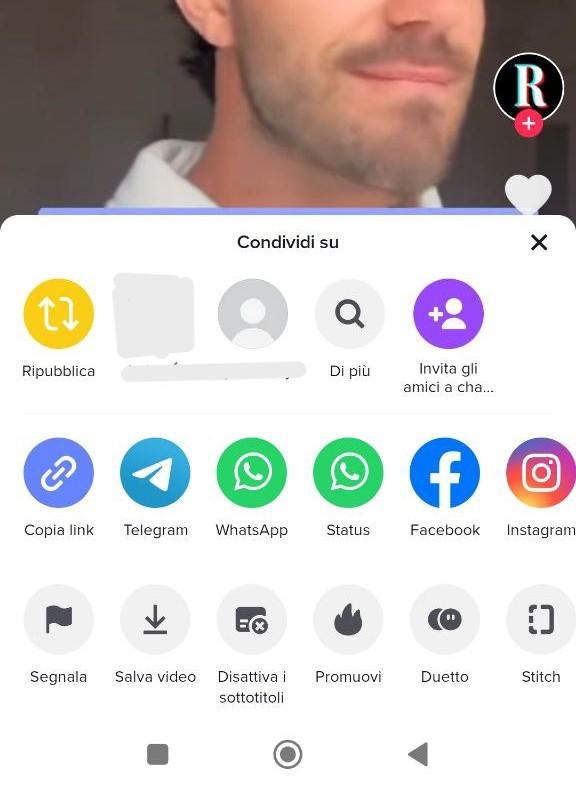 Repost su tiktok