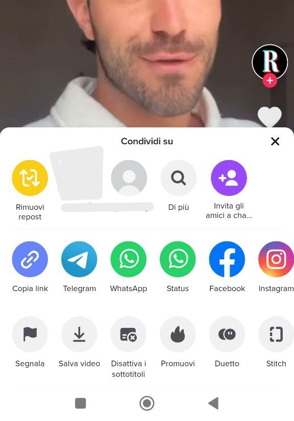 Rimuovere repost su TikTok