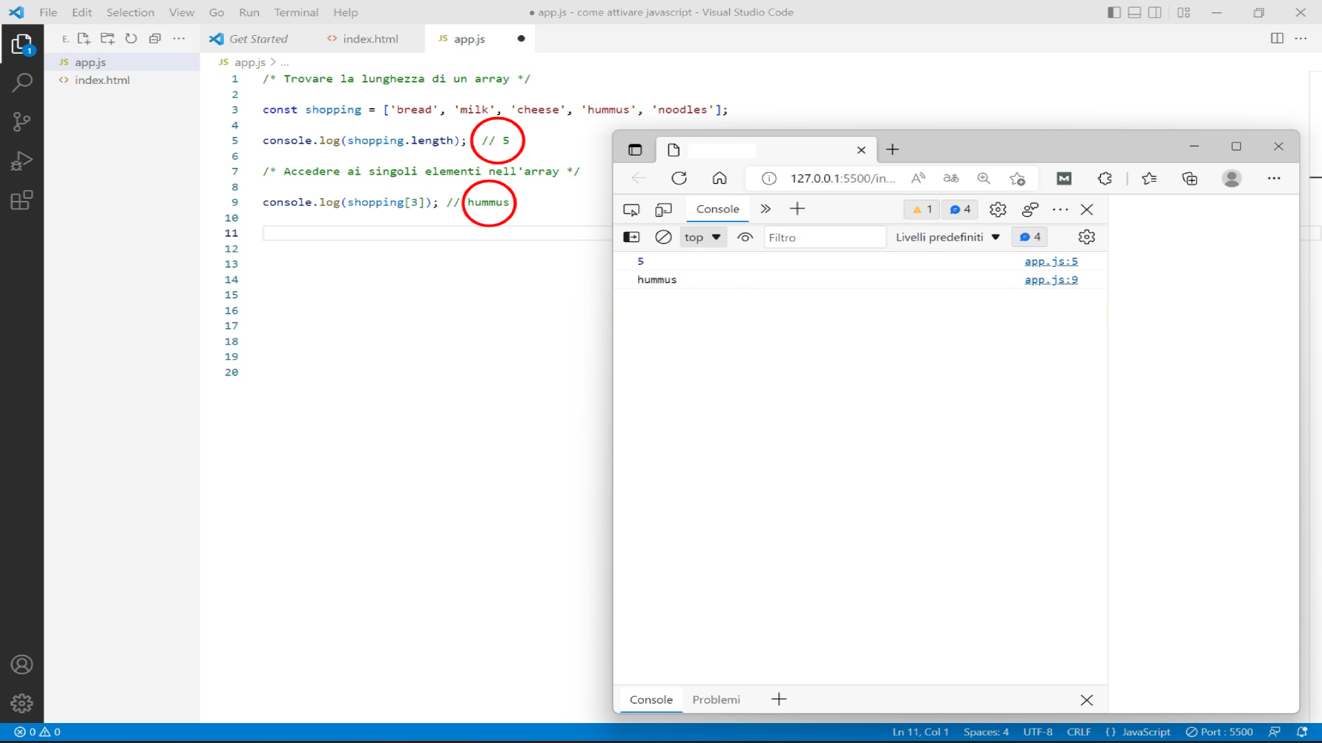 Metodi e proprietà Metodi e proprietà