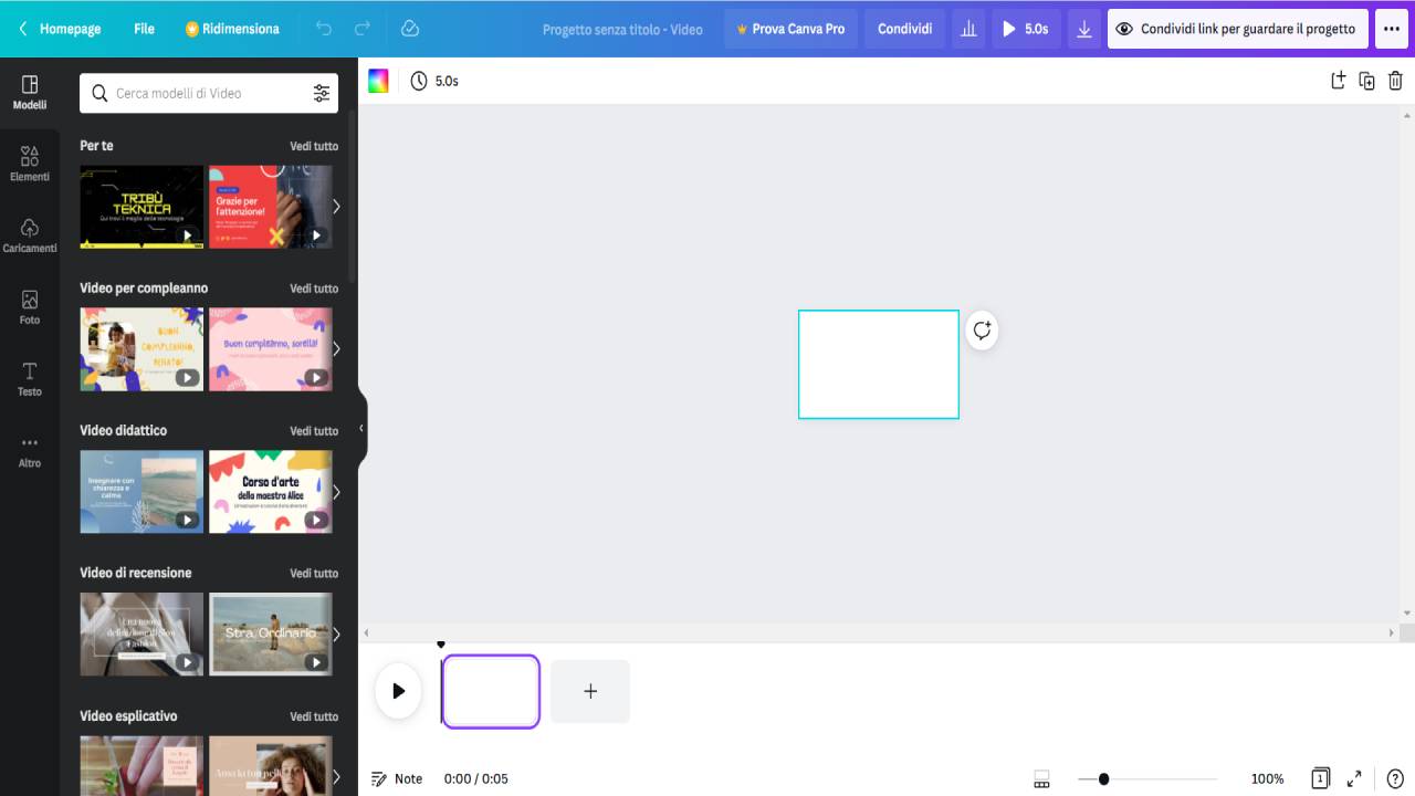 Come fare per inserire video in Canva Come fare per inserire video in Canva