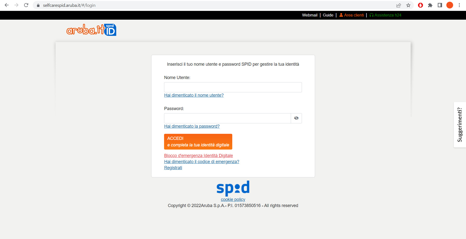 SPID con Aruba SPID con Aruba