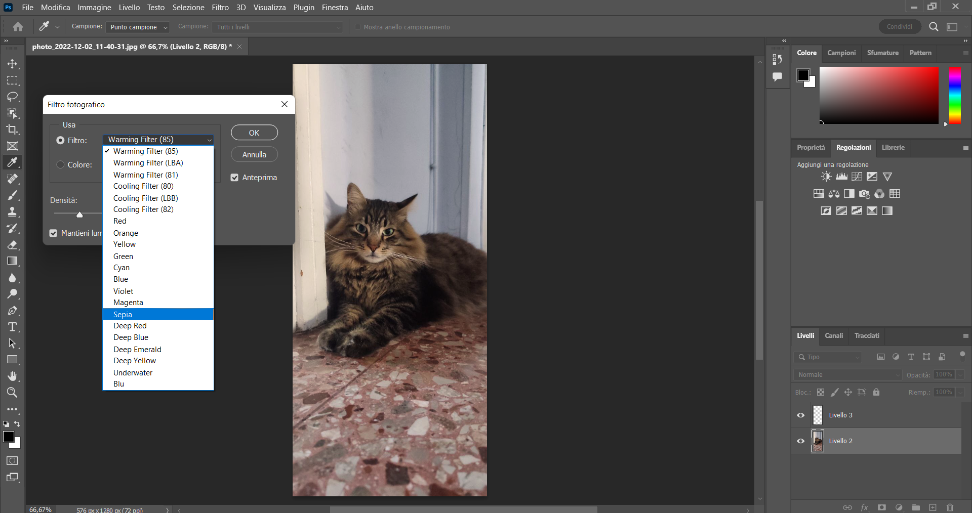 Cambiare i toni su Photoshop