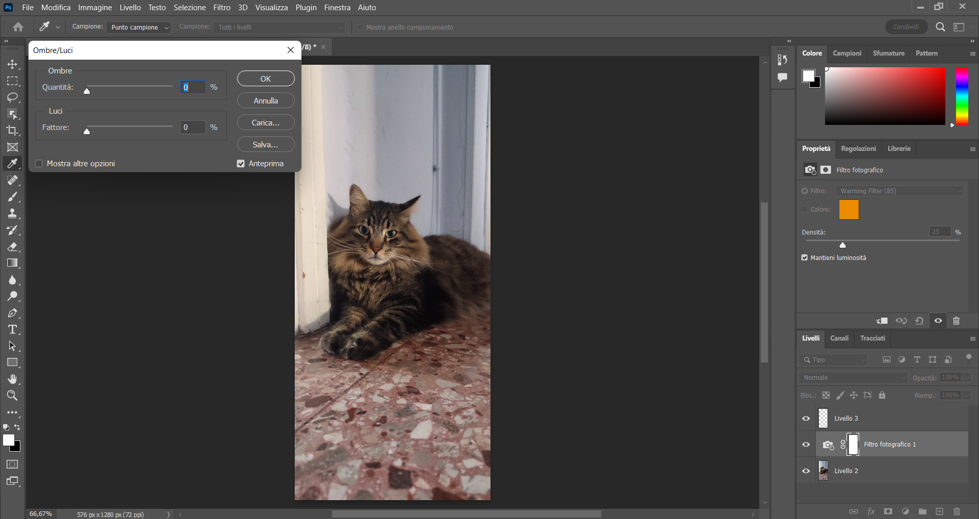 Photoshop, regolare ombre e luci Photoshop, regolare ombre e luci
