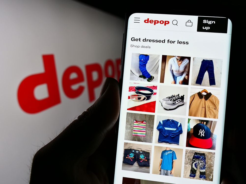 Depop-app-smartphone-homepage