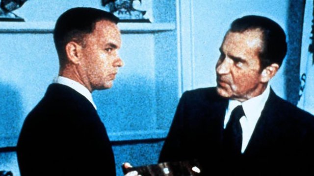 Richard Nixon riprodotto nel film Forrest Gump