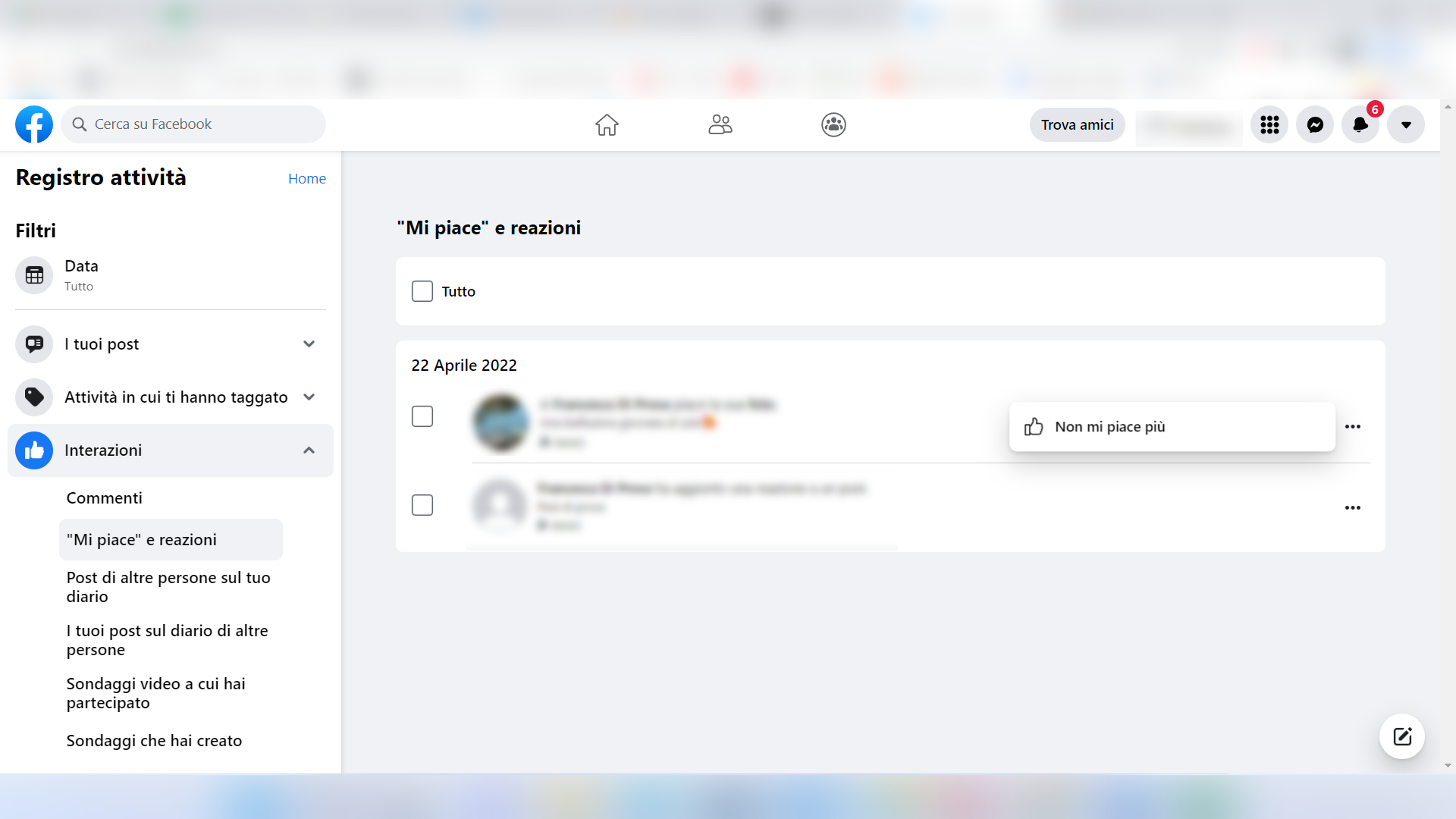 Come rimuovere un Like dal registro attività da desktop Come rimuovere un Like dal registro attività da desktop