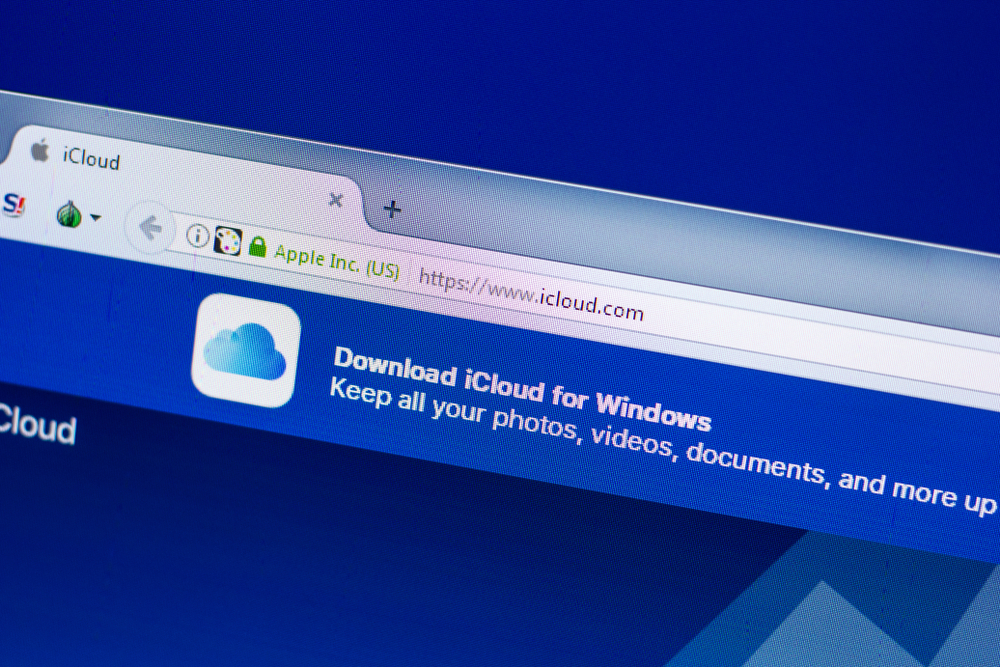 Schermata web download iCloud per Windows Schermata web download iCloud per Windows
