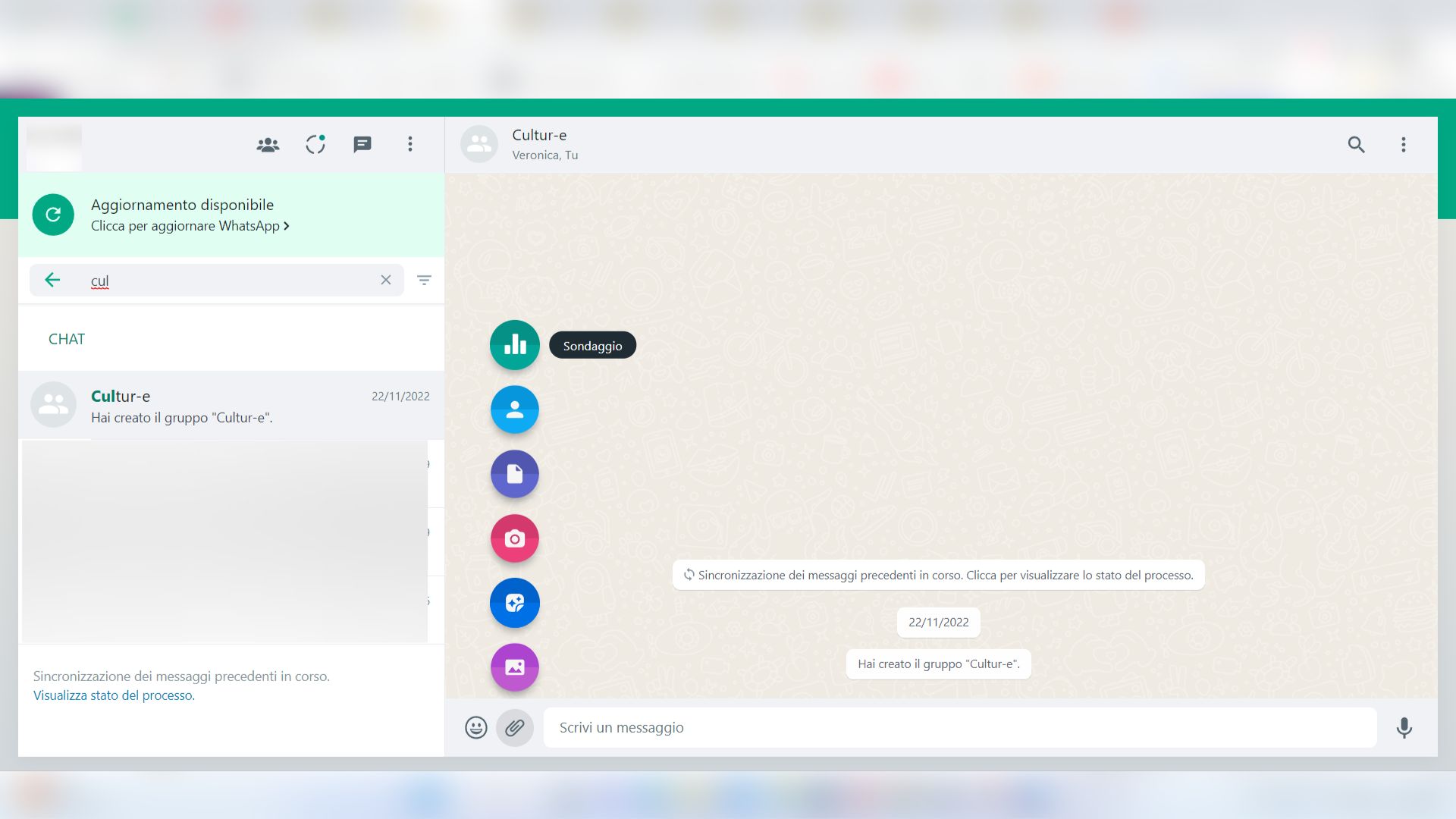 Sondaggi su WhatsApp Web