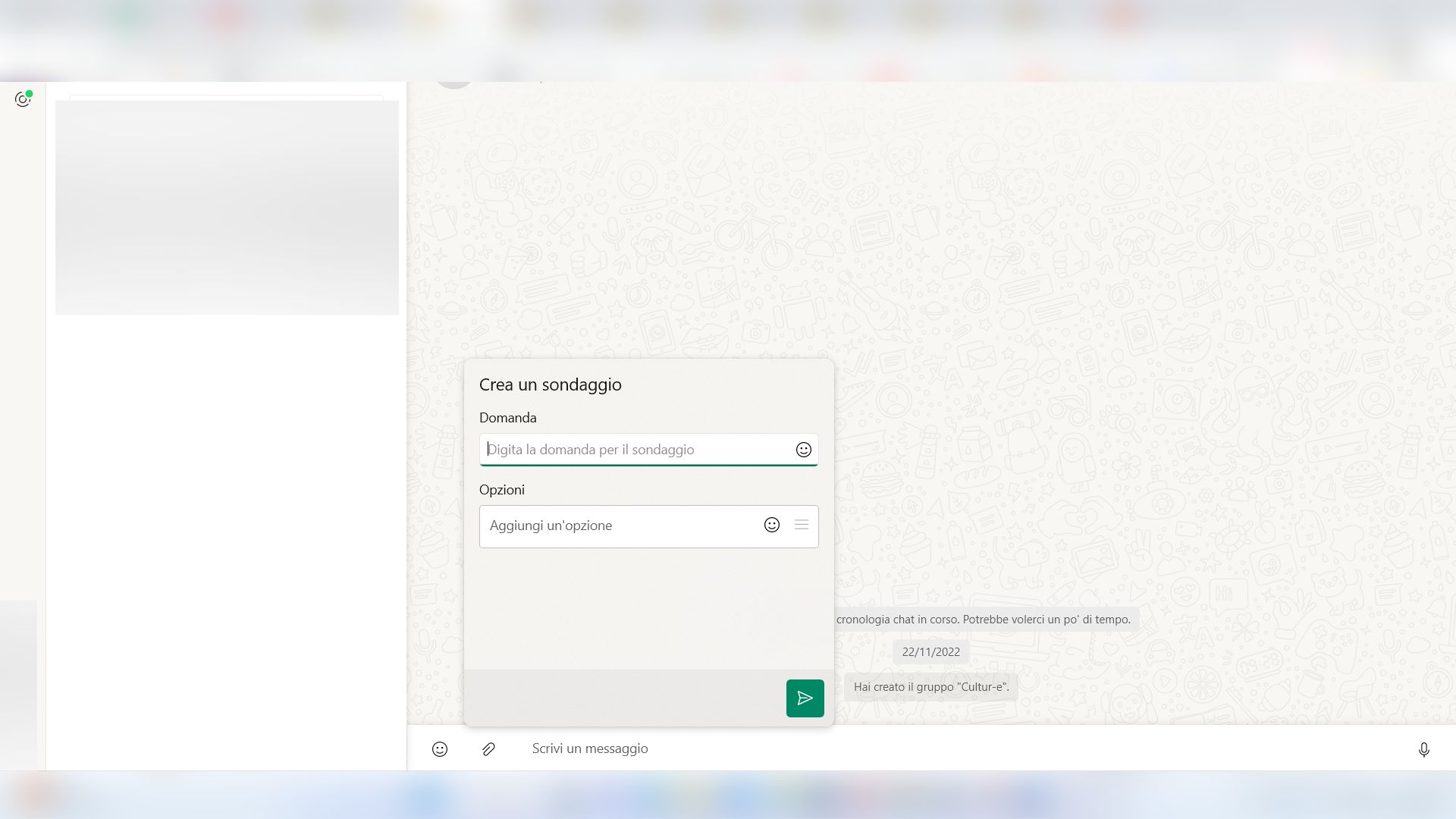 Sondaggi su WhatsApp per Windows