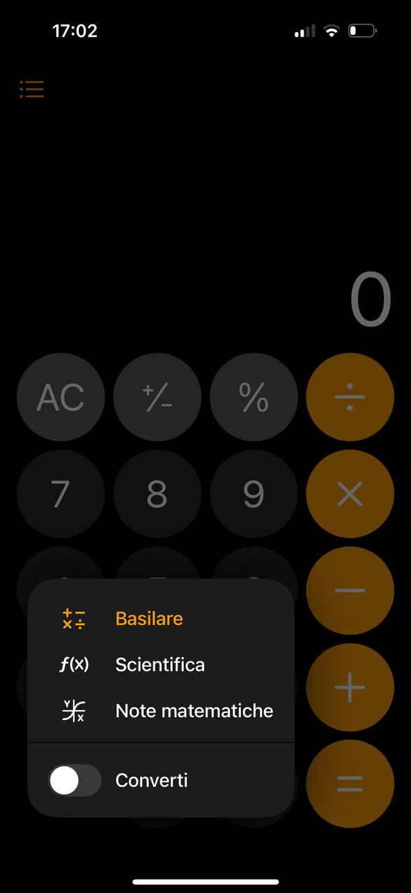 Nota matematica su iphone da calcolatrice Nota matematica su iphone da calcolatrice