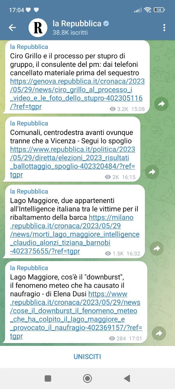 Canale telegram Canale telegram