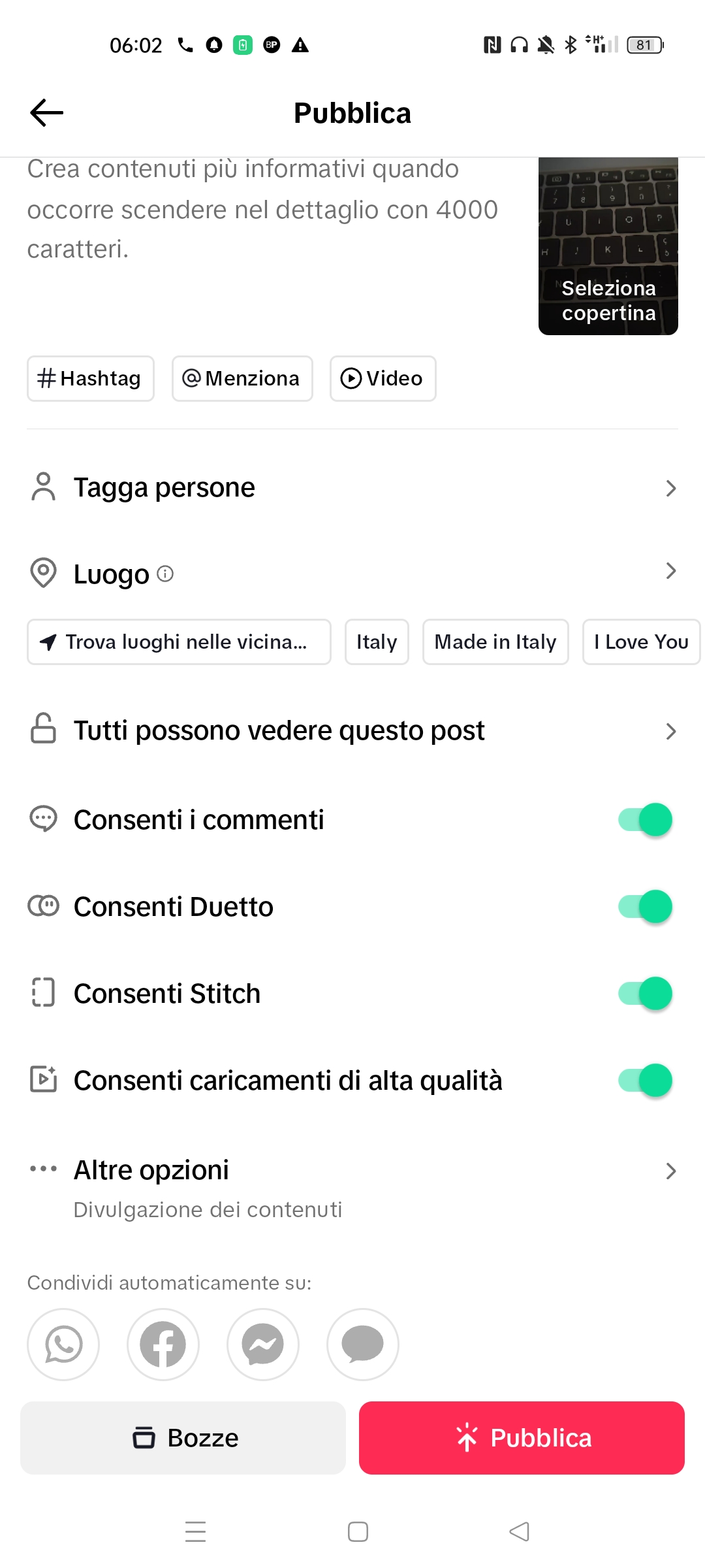 Tiktok-collegamento-video