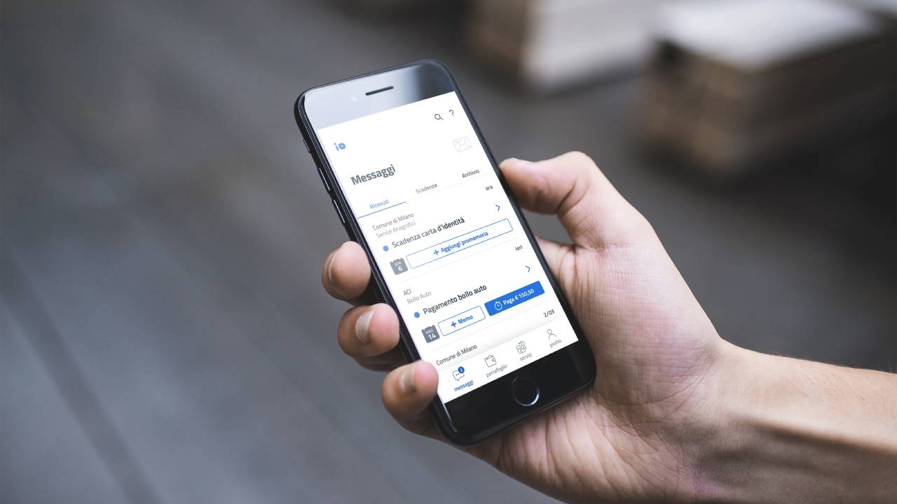 Messaggi sull'app IO Messaggi sull'app IO