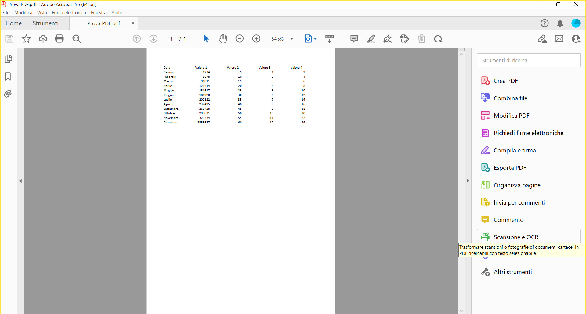 Convertire un PDF in Excel con la modalità OCR Convertire un PDF in Excel con la modalità OCR