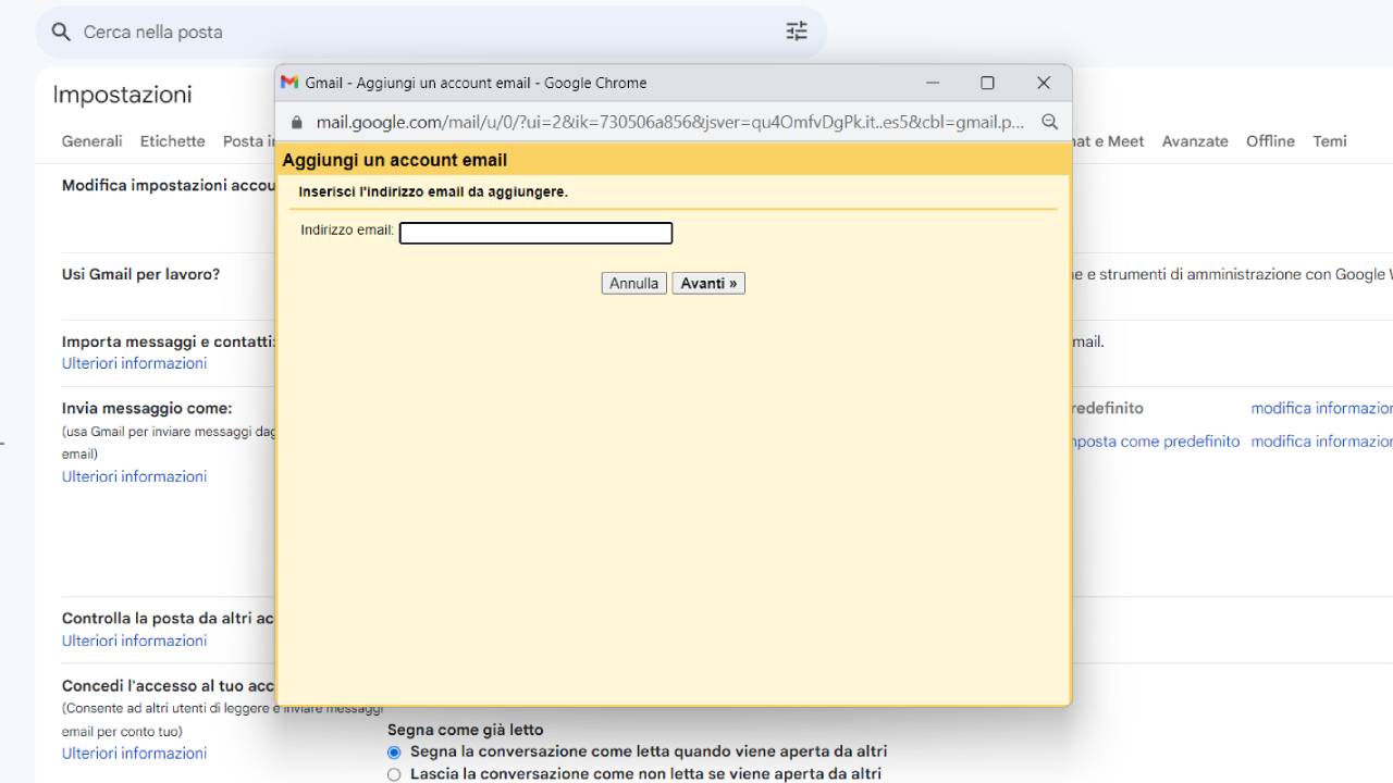 Gmail, aggiungere account Gmail, aggiungere account