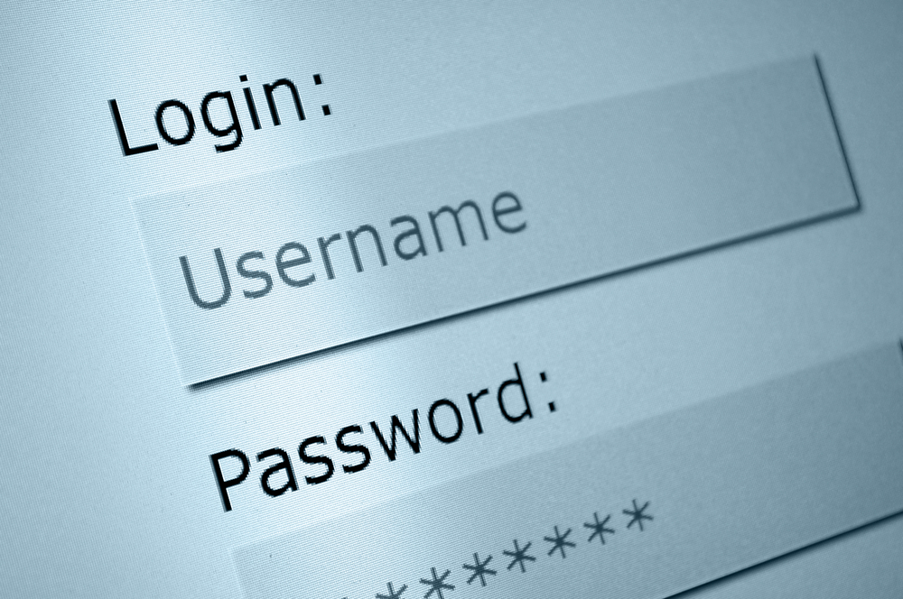 Inserimento login e password