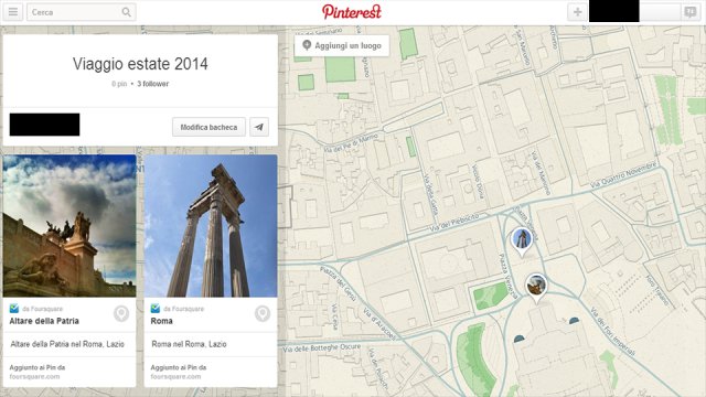 Organizzare viaggi su Pinterest