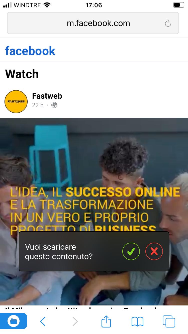 Usare total file per scaricare video Facebook su iPhone Usare total file per scaricare video Facebook su iPhone
