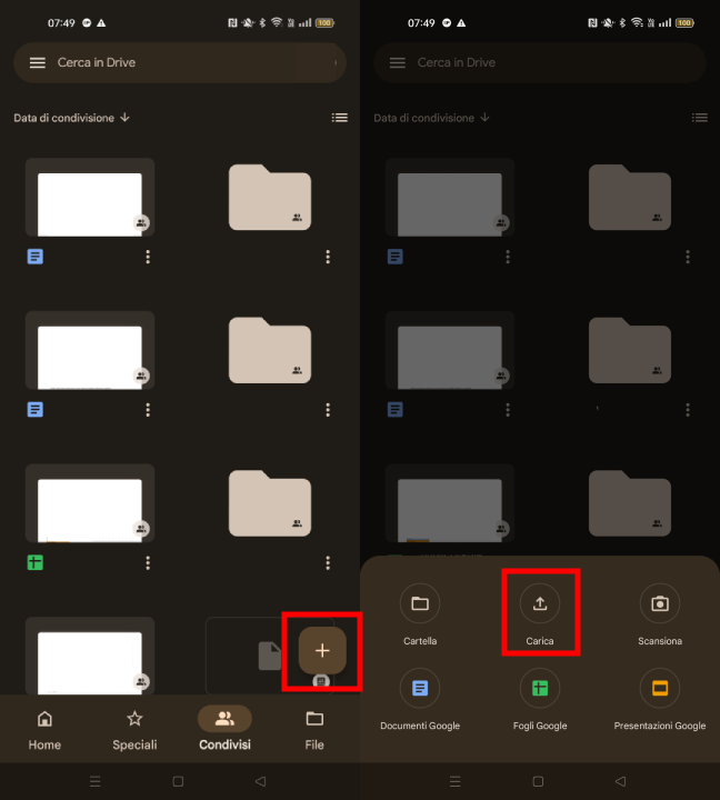Backup di file e cartelle su Google Drive