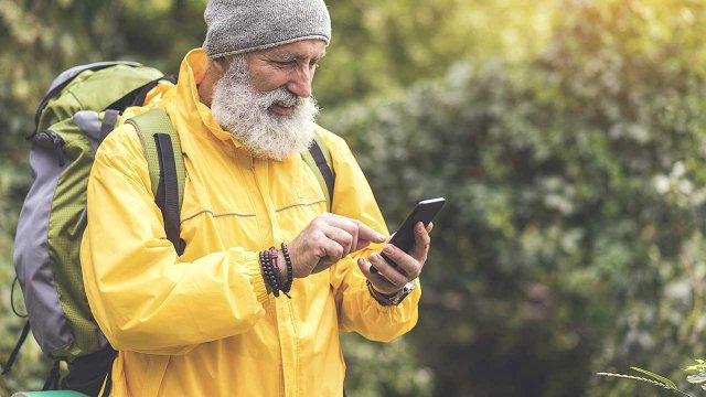 Smartphone in montagna