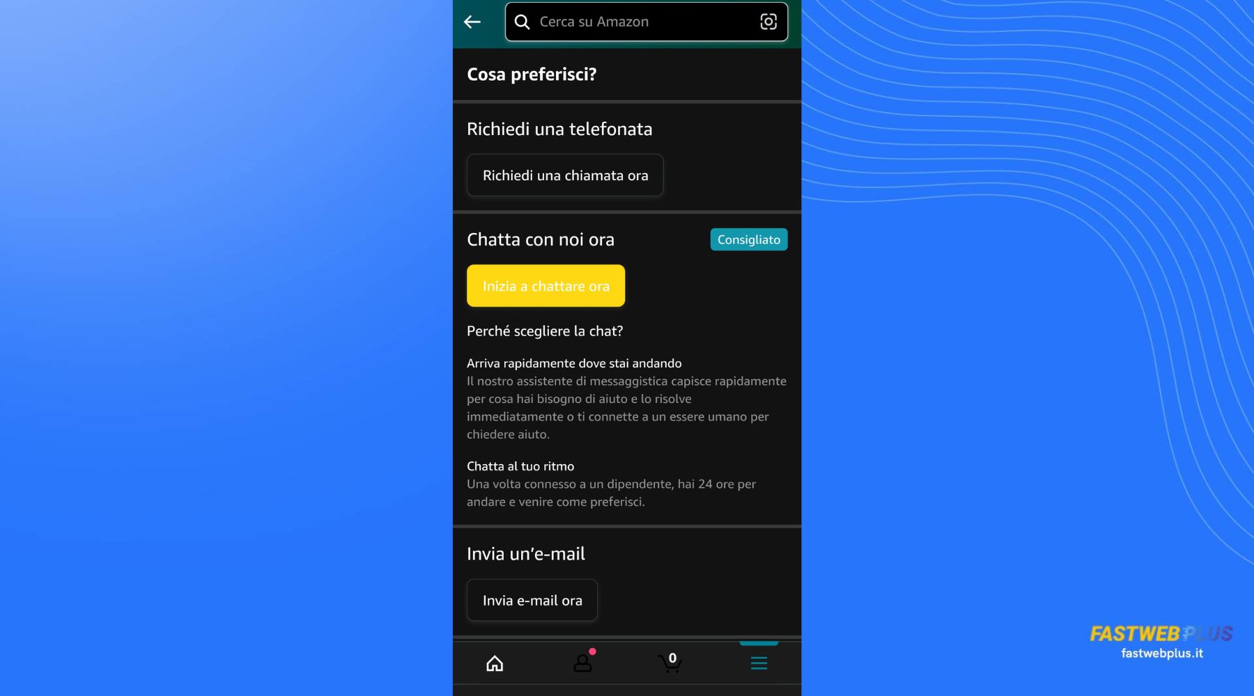 Chiamare Amazon Chiamare Amazon