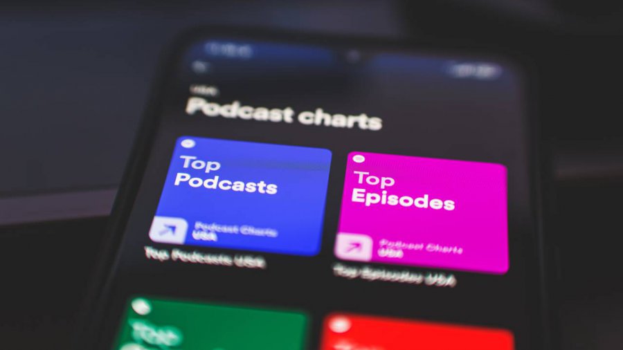 schermata podcast in app spotify