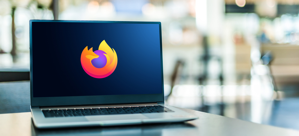 Logo Firefox su laptop Logo Firefox su laptop