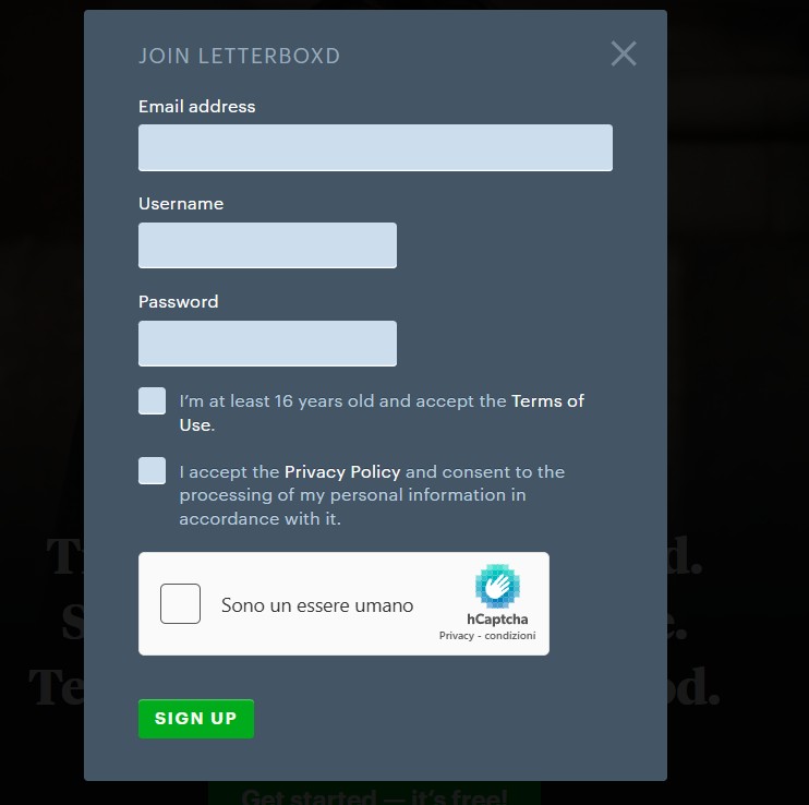 Iscrizione social network