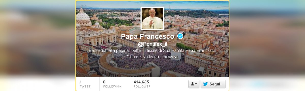 Papa Francesco su Twitter