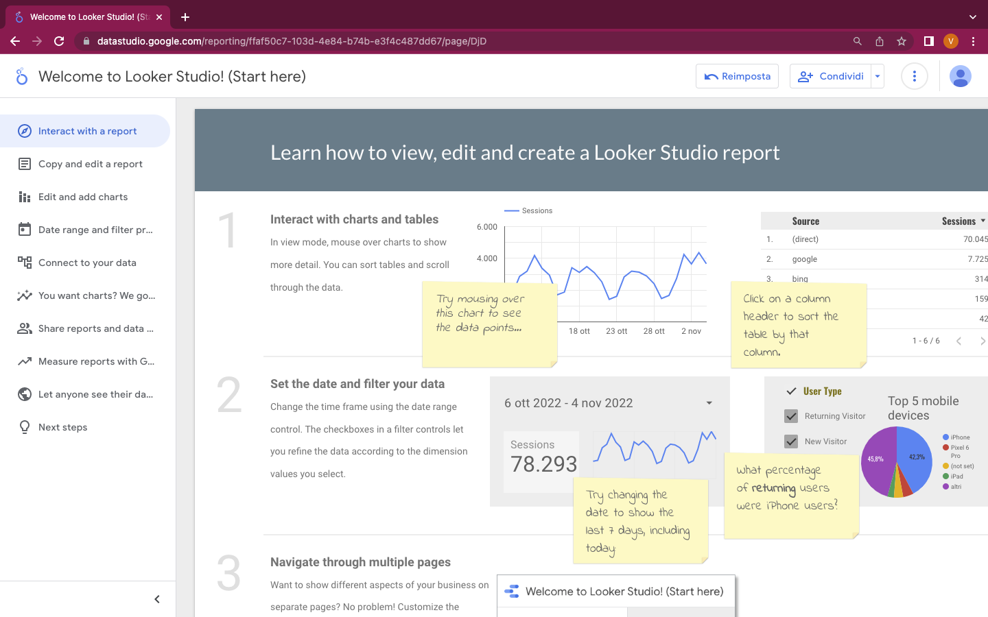 Dashboard Google Data Studio
