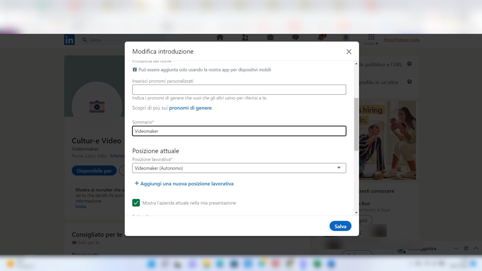 Sommario su LinkedIn Sommario su LinkedIn