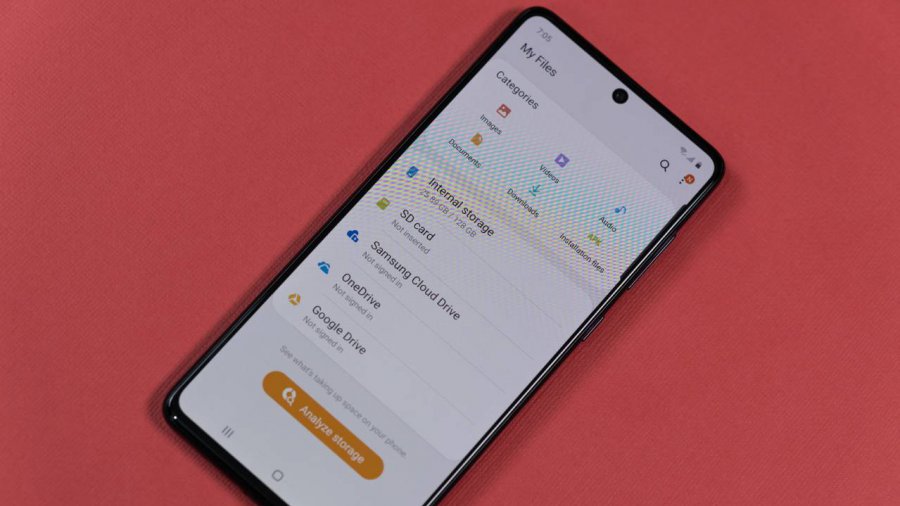 archivio file su smartphone