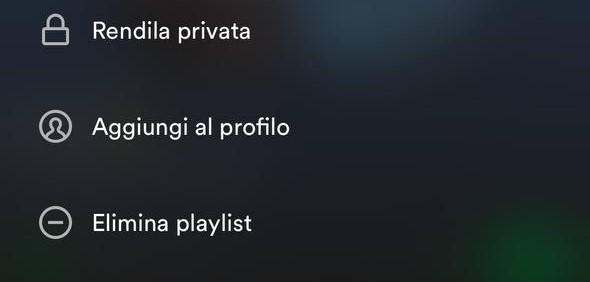 Eliminare playlist spotify