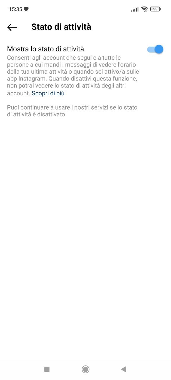 Togliere il visualizzato da Instagram